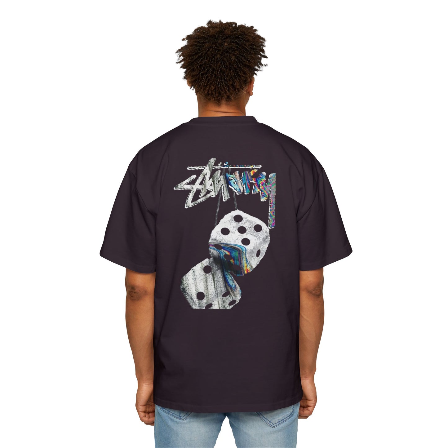 Men's Heavy Oversized Tee - Bold Angel Graphic Tee for Streetwear Style