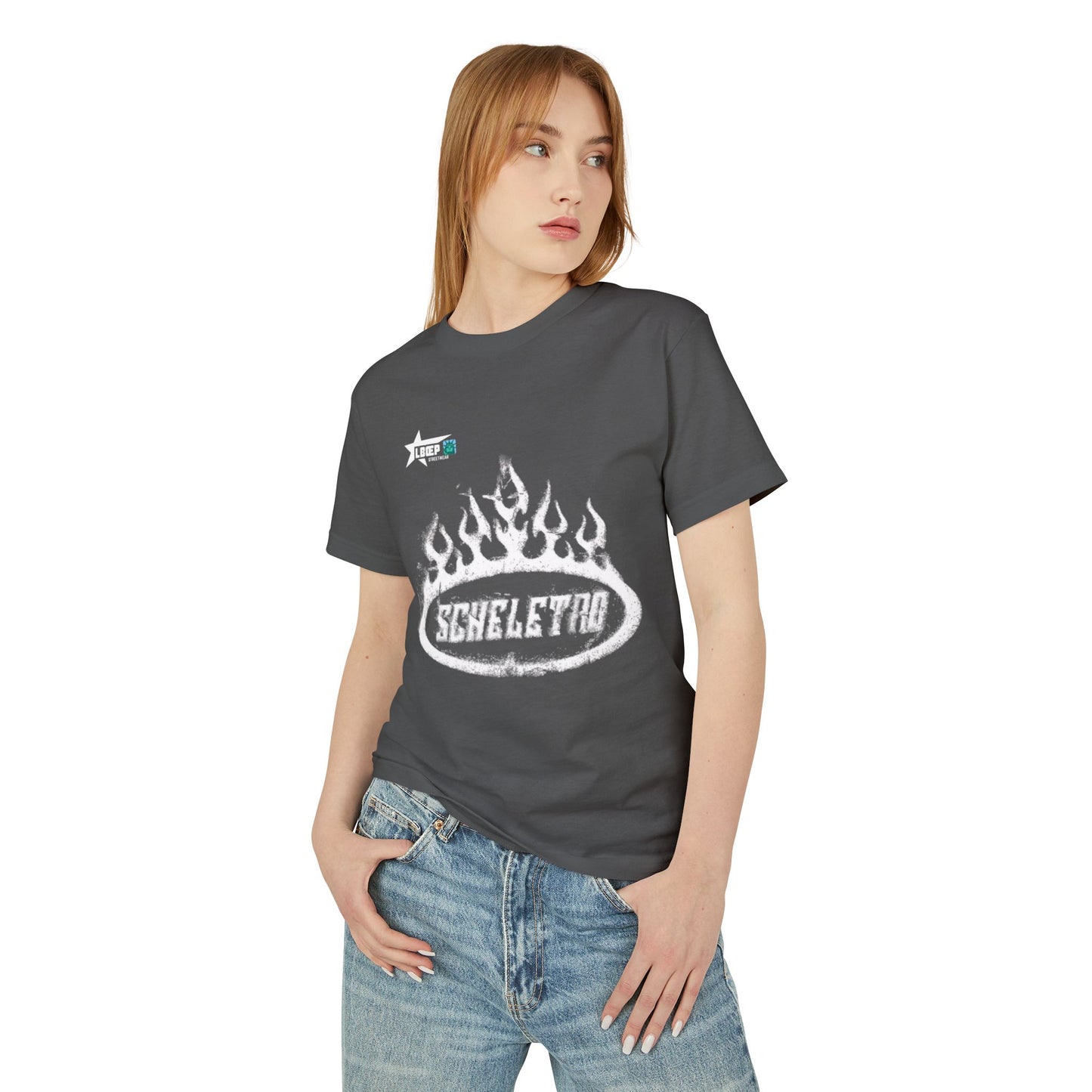 Vintage Flame Graphic Tee - Distressed Band Logo Shirt
