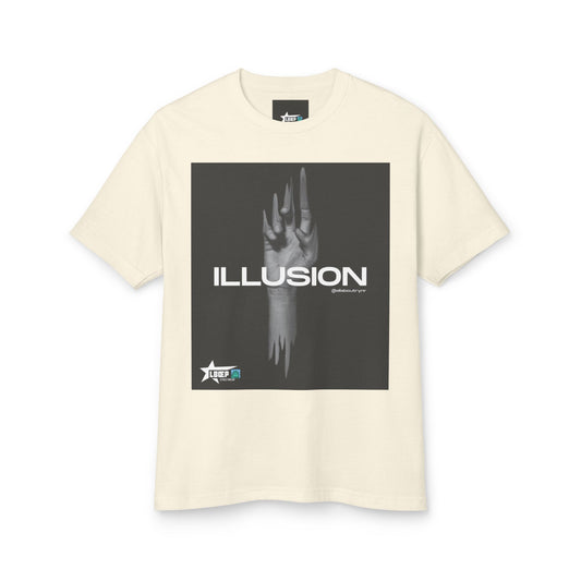 Unisex Illusion Graphic Tee - Heavyweight Cotton T-Shirt for Trendsetters