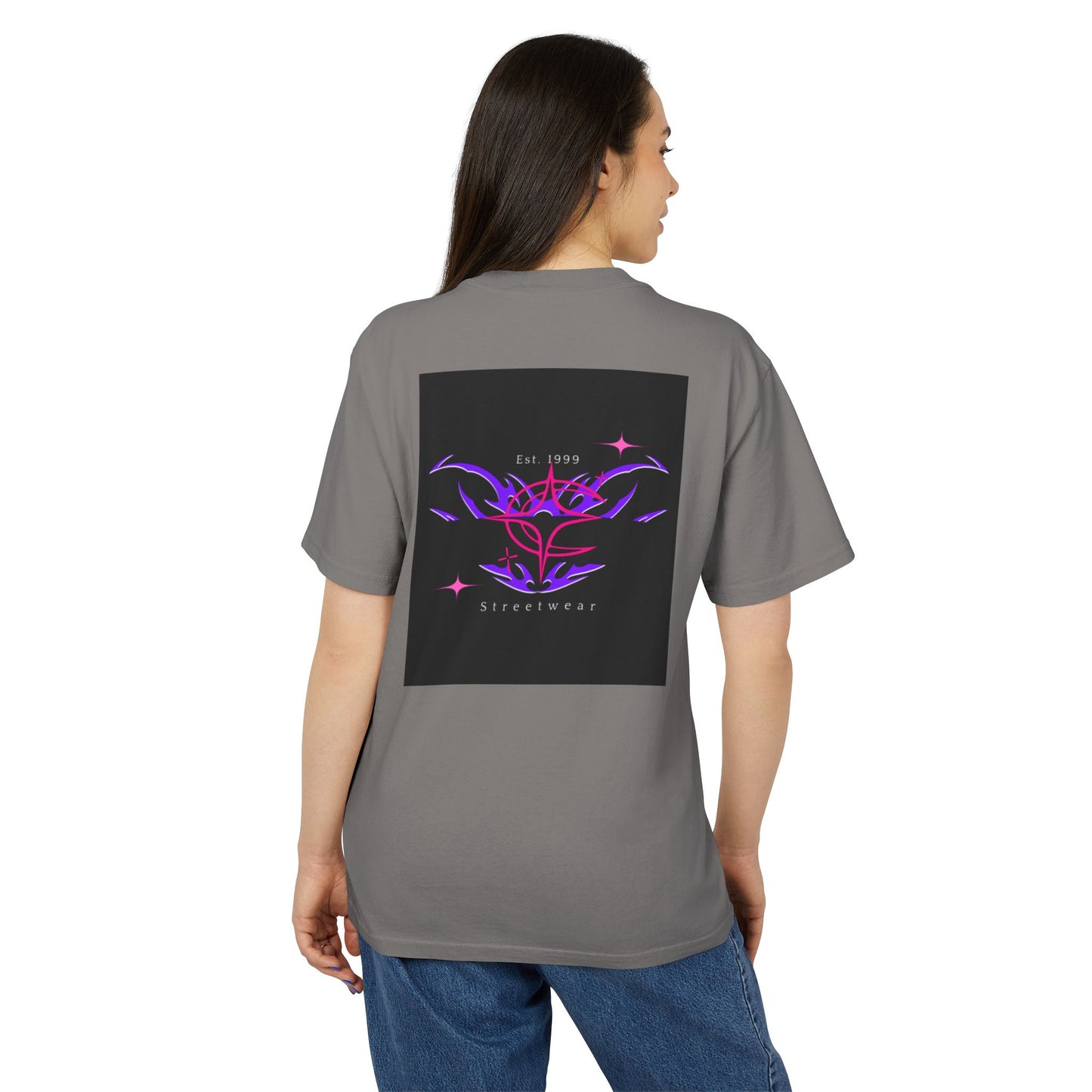 Unisex Heavy Faded Tee - Artistic Hand Design & Retro Streetwear Graphic