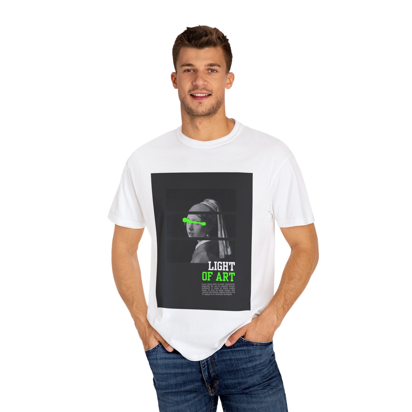 Light of Art Unisex Garment-Dyed T-Shirt - Modern Art Inspired Tee