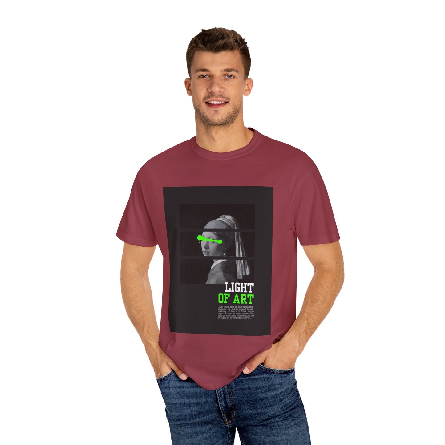 Light of Art Unisex Garment-Dyed T-Shirt - Modern Art Inspired Tee