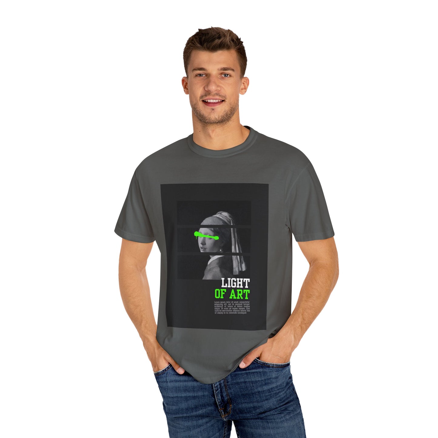 Light of Art Unisex Garment-Dyed T-Shirt - Modern Art Inspired Tee