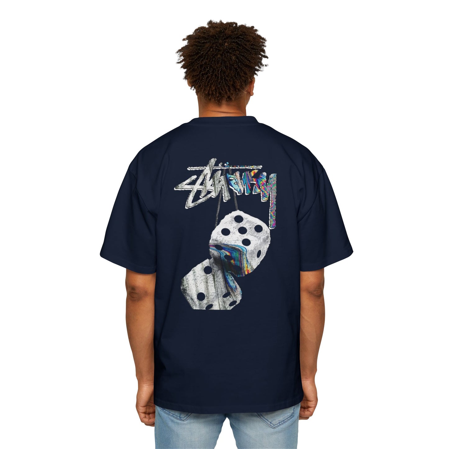 Men's Heavy Oversized Tee - Bold Angel Graphic Tee for Streetwear Style