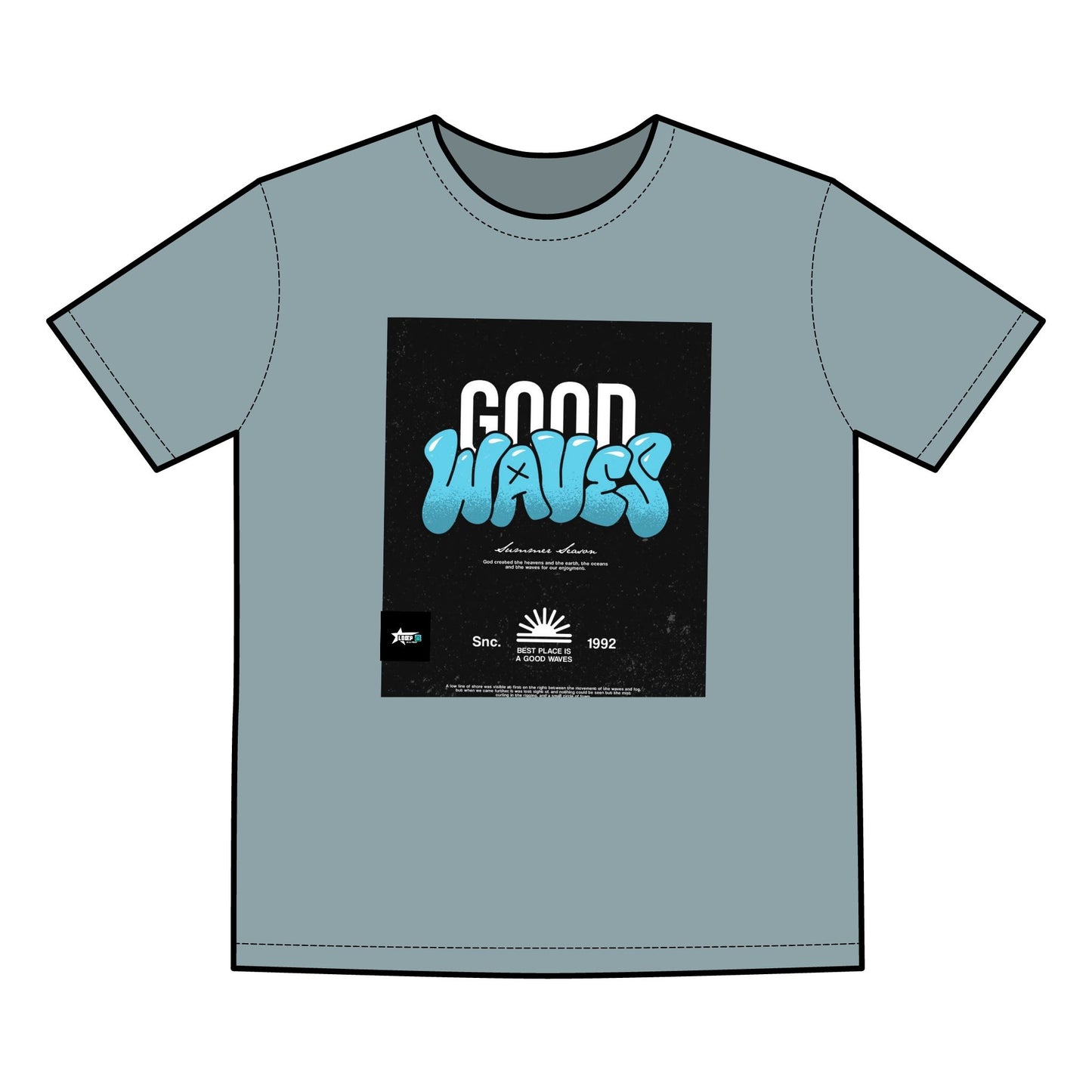 Good Waves Men's Faded Tee – Relaxed Summer Vibes for Ocean Lovers
