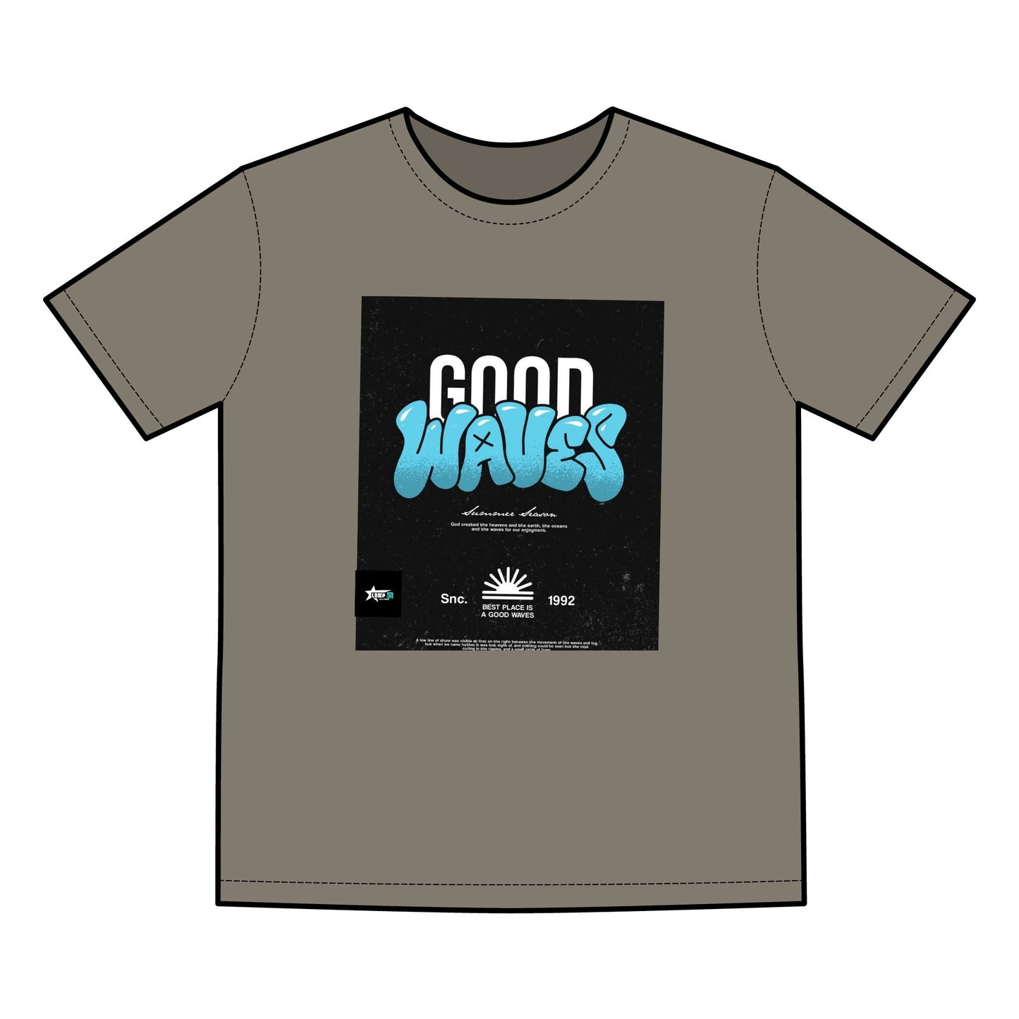 Good Waves Men's Faded Tee – Relaxed Summer Vibes for Ocean Lovers
