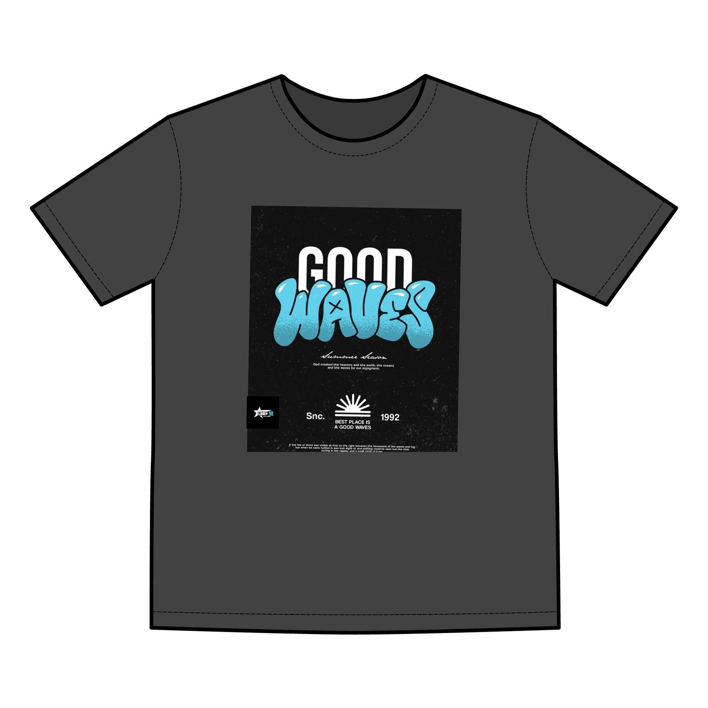 Good Waves Men's Faded Tee – Relaxed Summer Vibes for Ocean Lovers