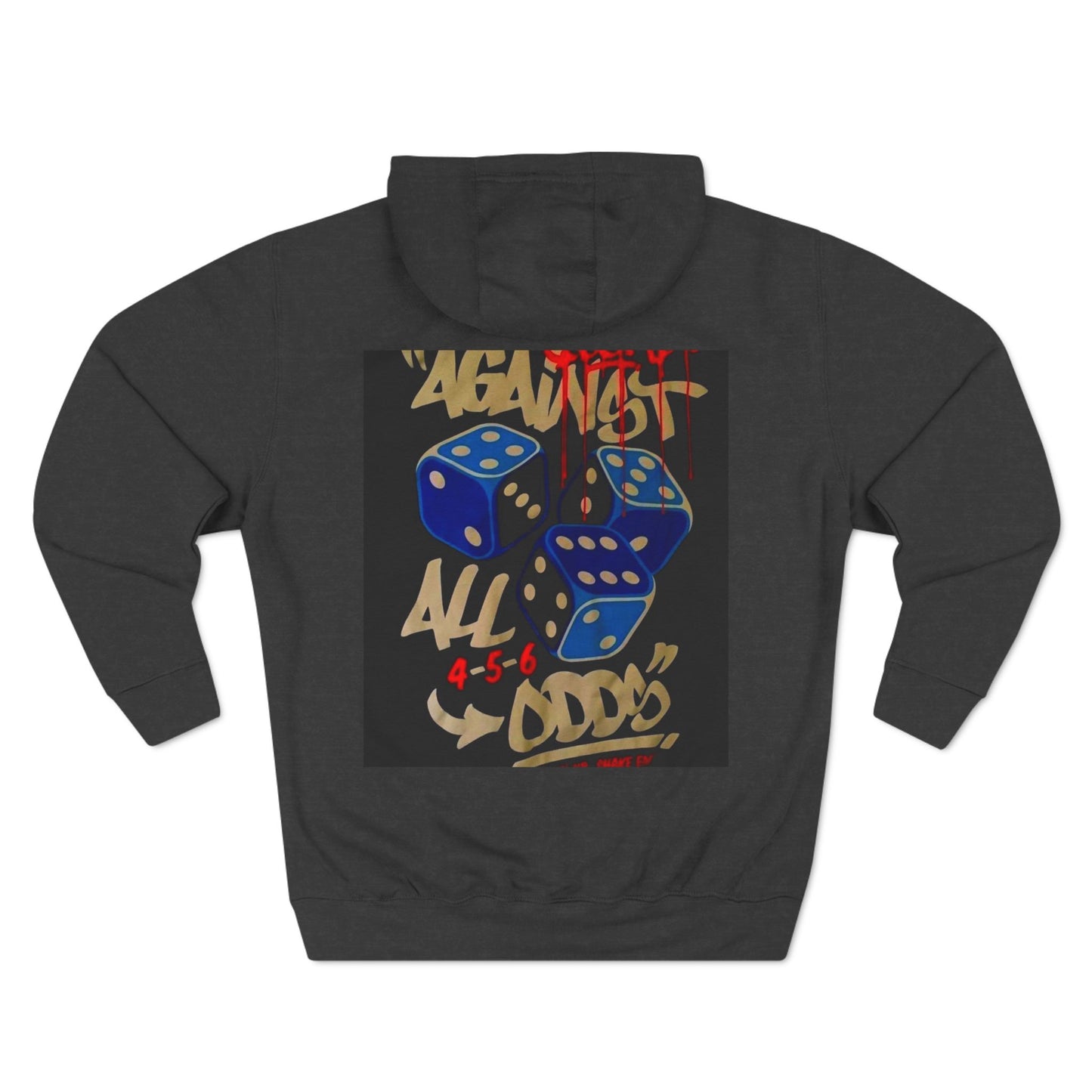 Unique Graphic Fleece Hoodie - Against All Odds Design