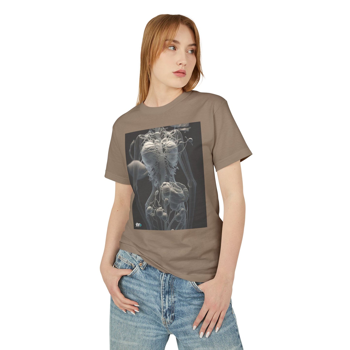 Unisex Tee with X-Ray Jellyfish Design - Perfect for Ocean Lovers