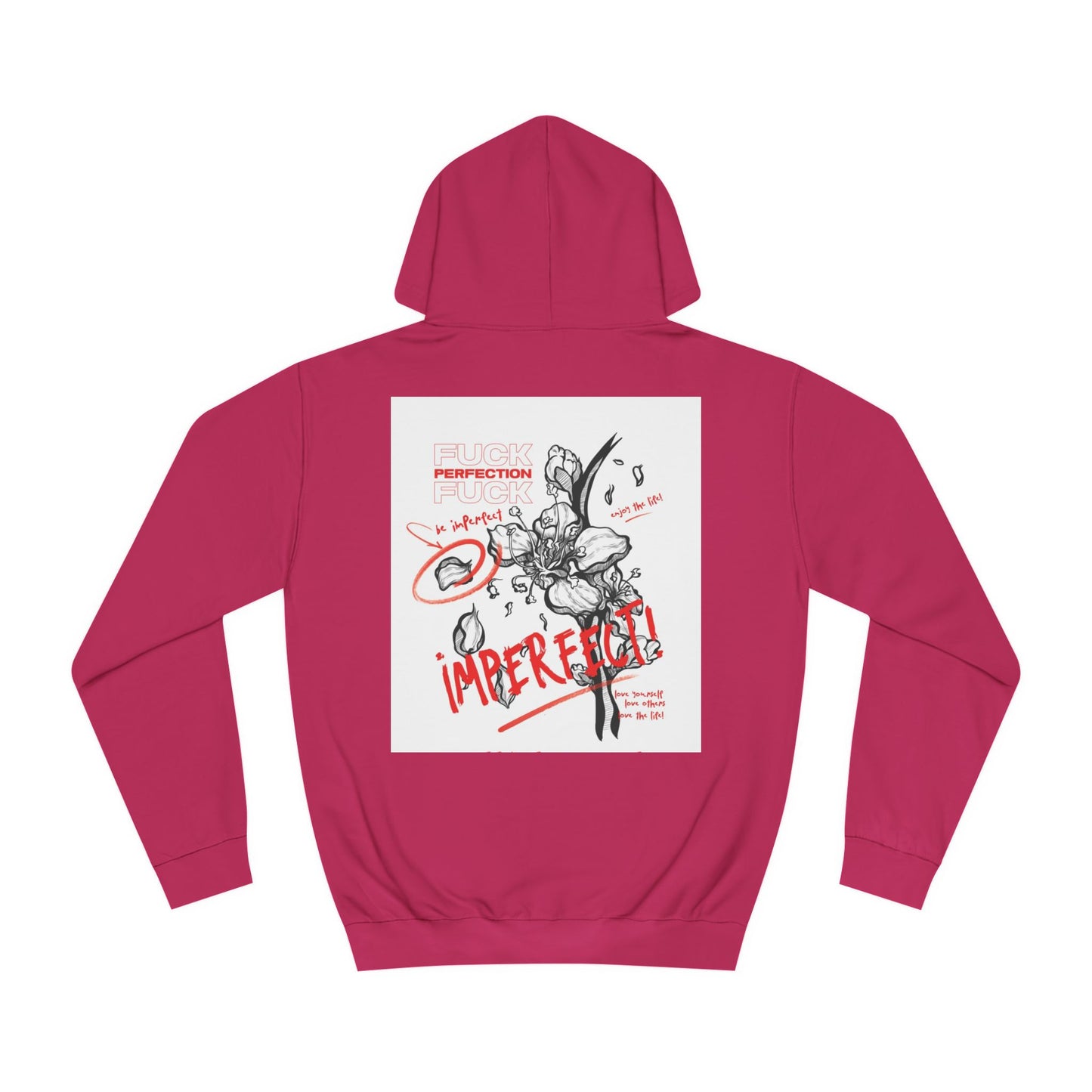 LBEP Streetwear Unisex College Hoodie - Embrace Imperfection Design