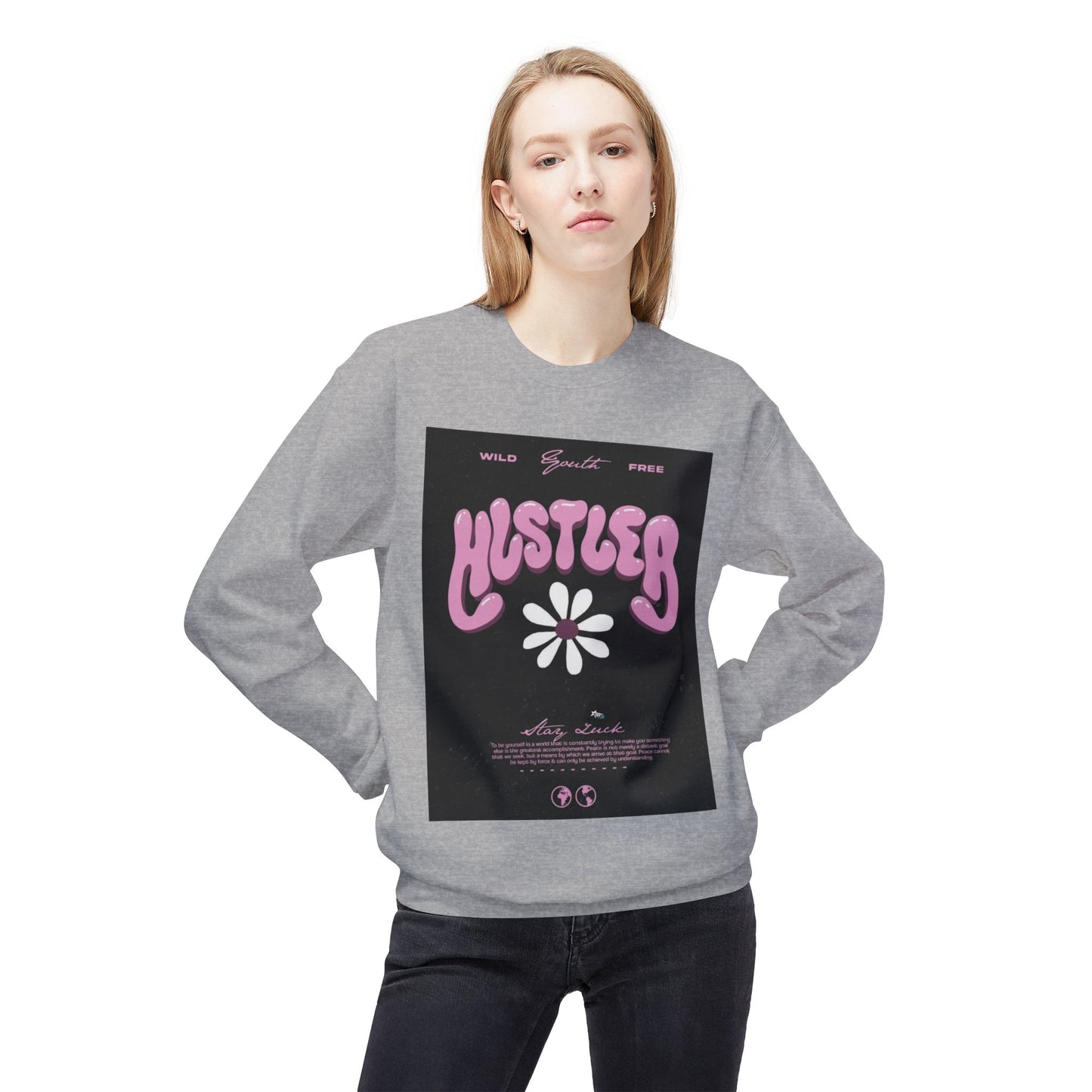 Hustler Vintage Style Crewneck Sweatshirt - Stay Wild & Free