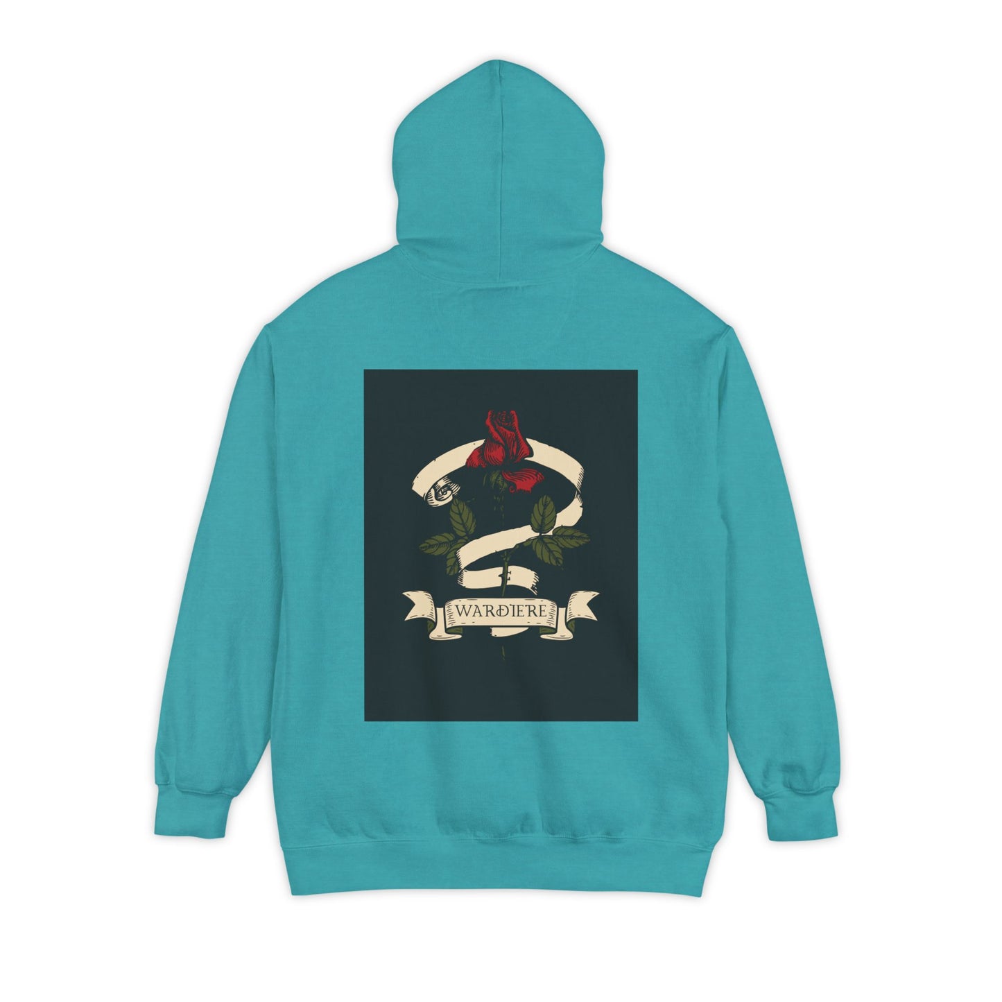 Unisex Garment-Dyed Hoodie with Vintage Bird Design