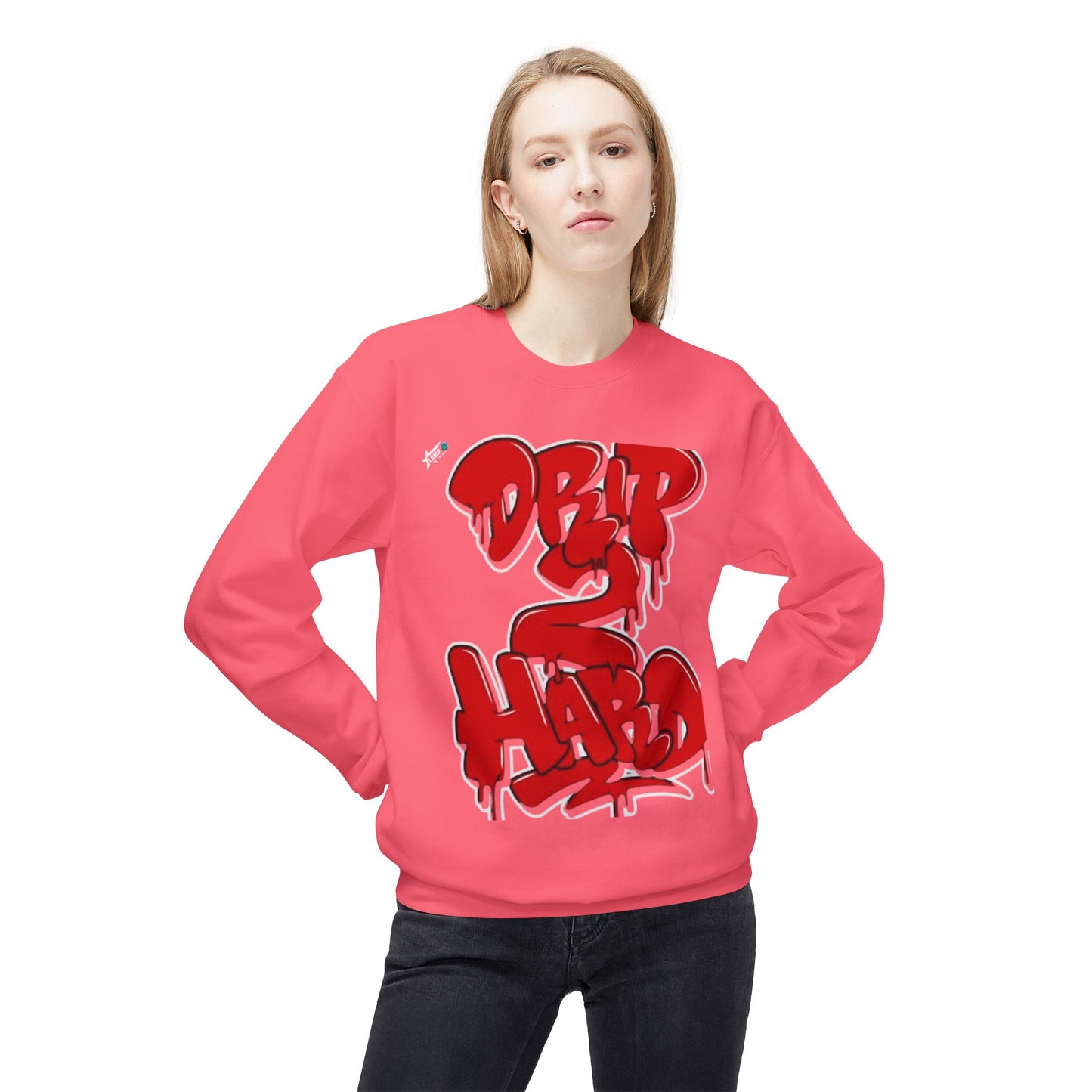 Drip & Hype Crewneck Sweatshirt - Unisex Softstyle Fleece