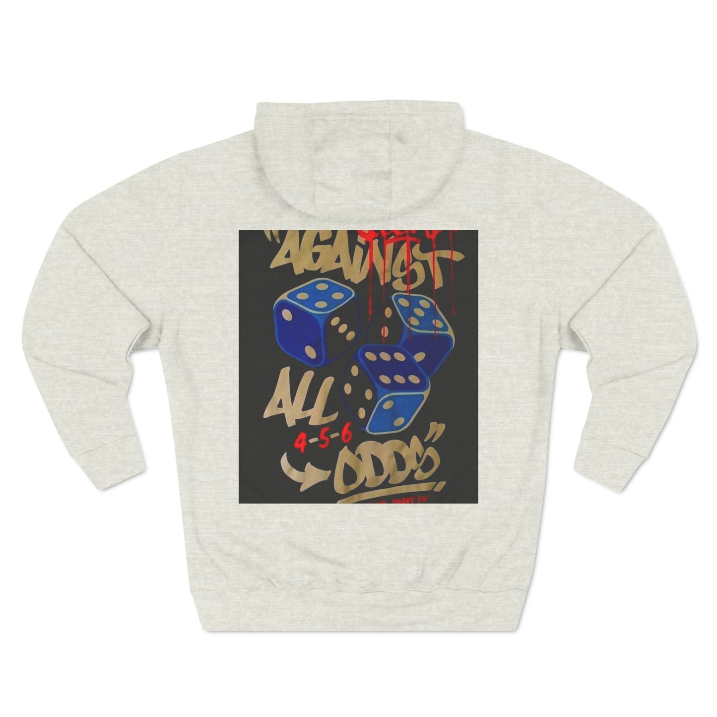 Unique Graphic Fleece Hoodie - Against All Odds Design