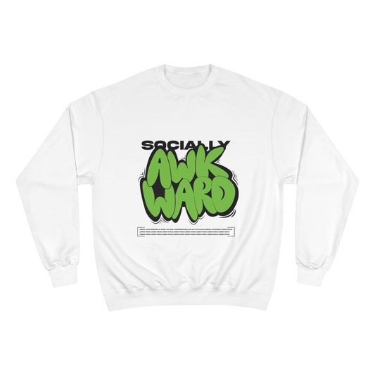 Socially Awkward Champion Sweatshirt - Trendy Graphic Casual Wear