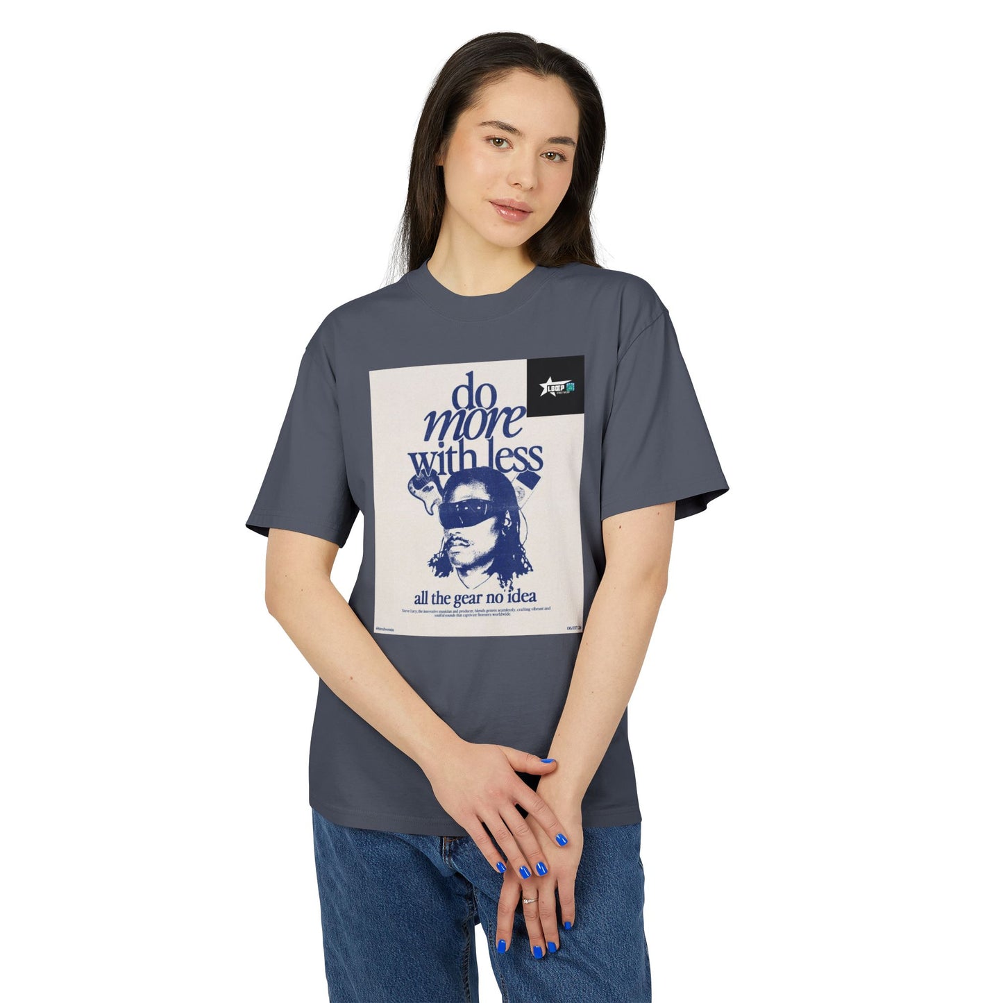 Unisex Vintage-Style Tee - "Do More With Less" Graphic Shirt