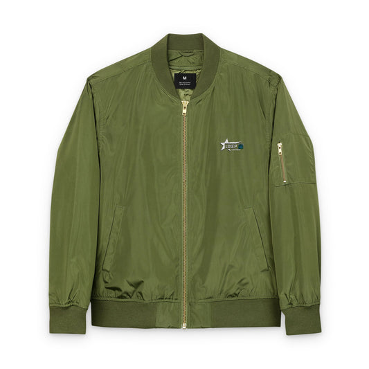 Eco-Friendly Embroidered Bomber Jacket for Casual Style