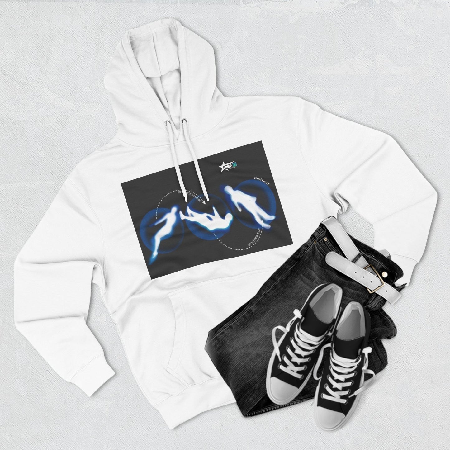 Unique Graphic Fleece Hoodie - Against All Odds Design