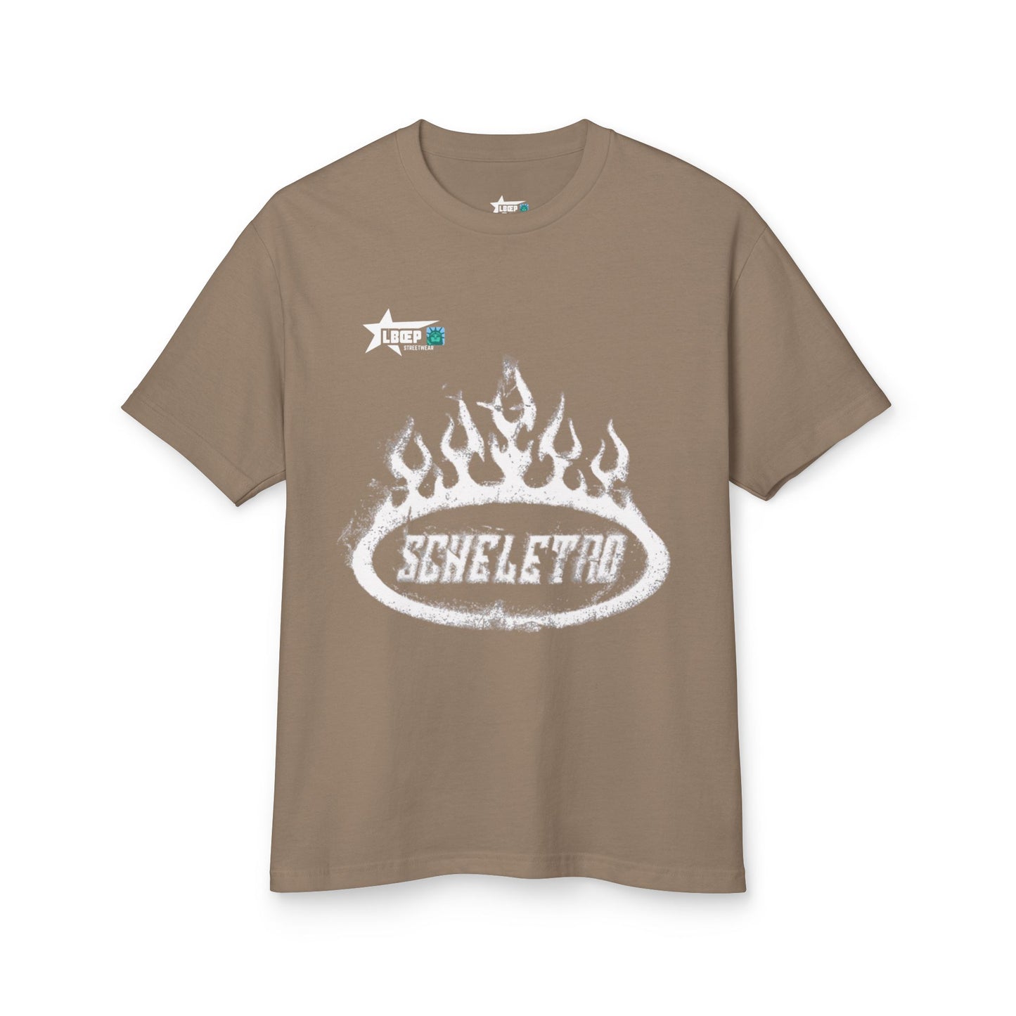 Vintage Flame Graphic Tee - Distressed Band Logo Shirt