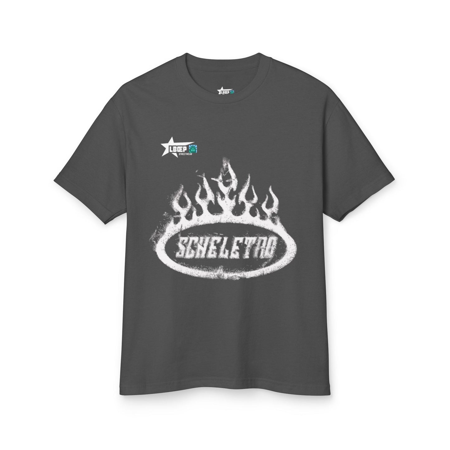 Vintage Flame Graphic Tee - Distressed Band Logo Shirt
