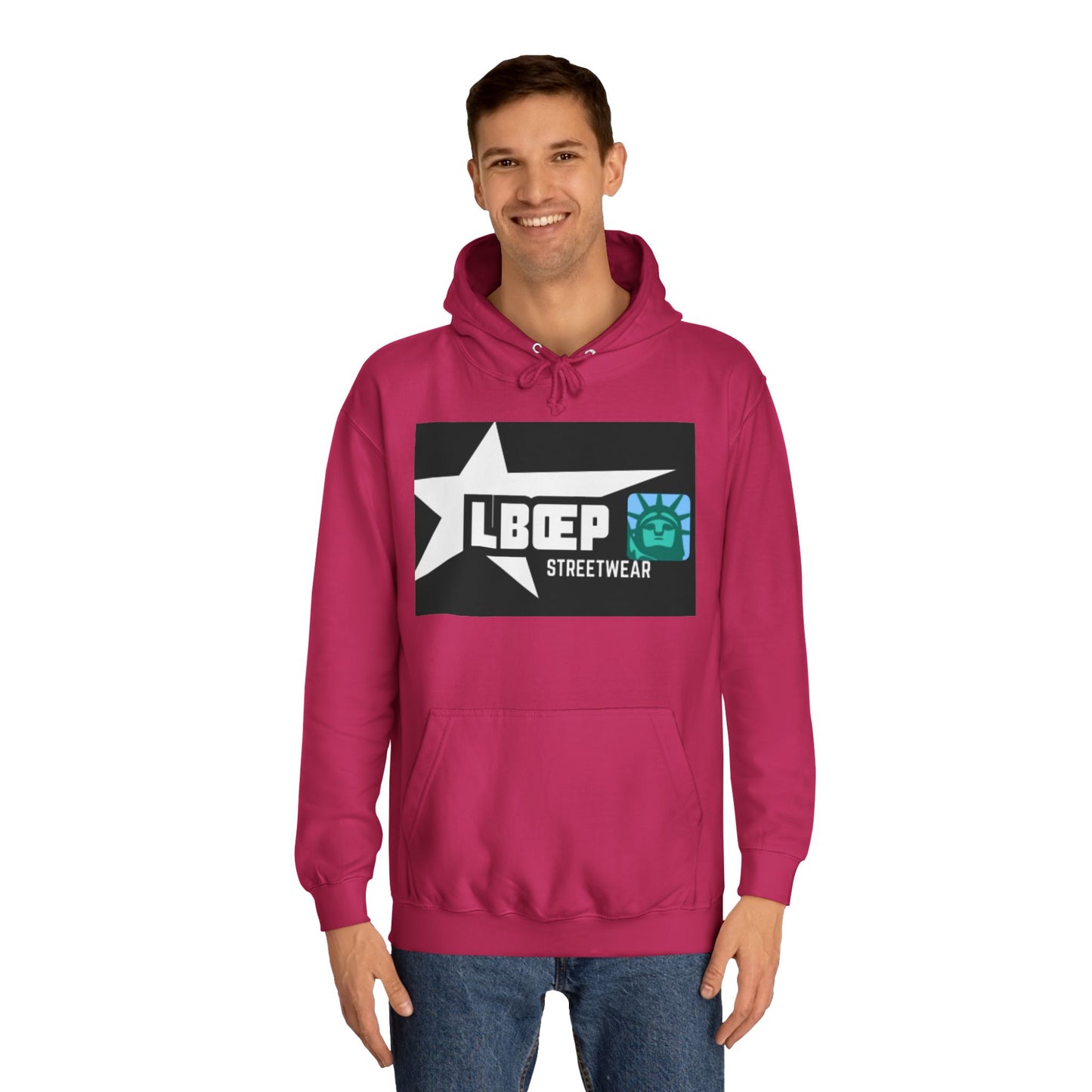 LBEP Streetwear Unisex College Hoodie - Embrace Imperfection Design