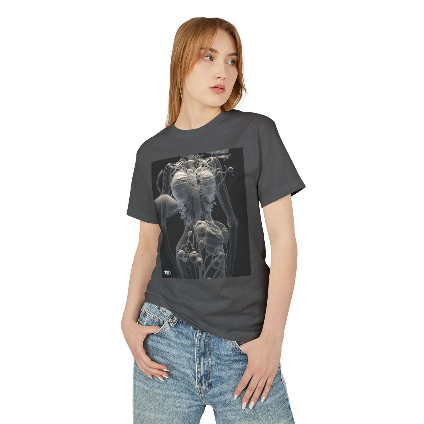 Unisex Tee with X-Ray Jellyfish Design - Perfect for Ocean Lovers