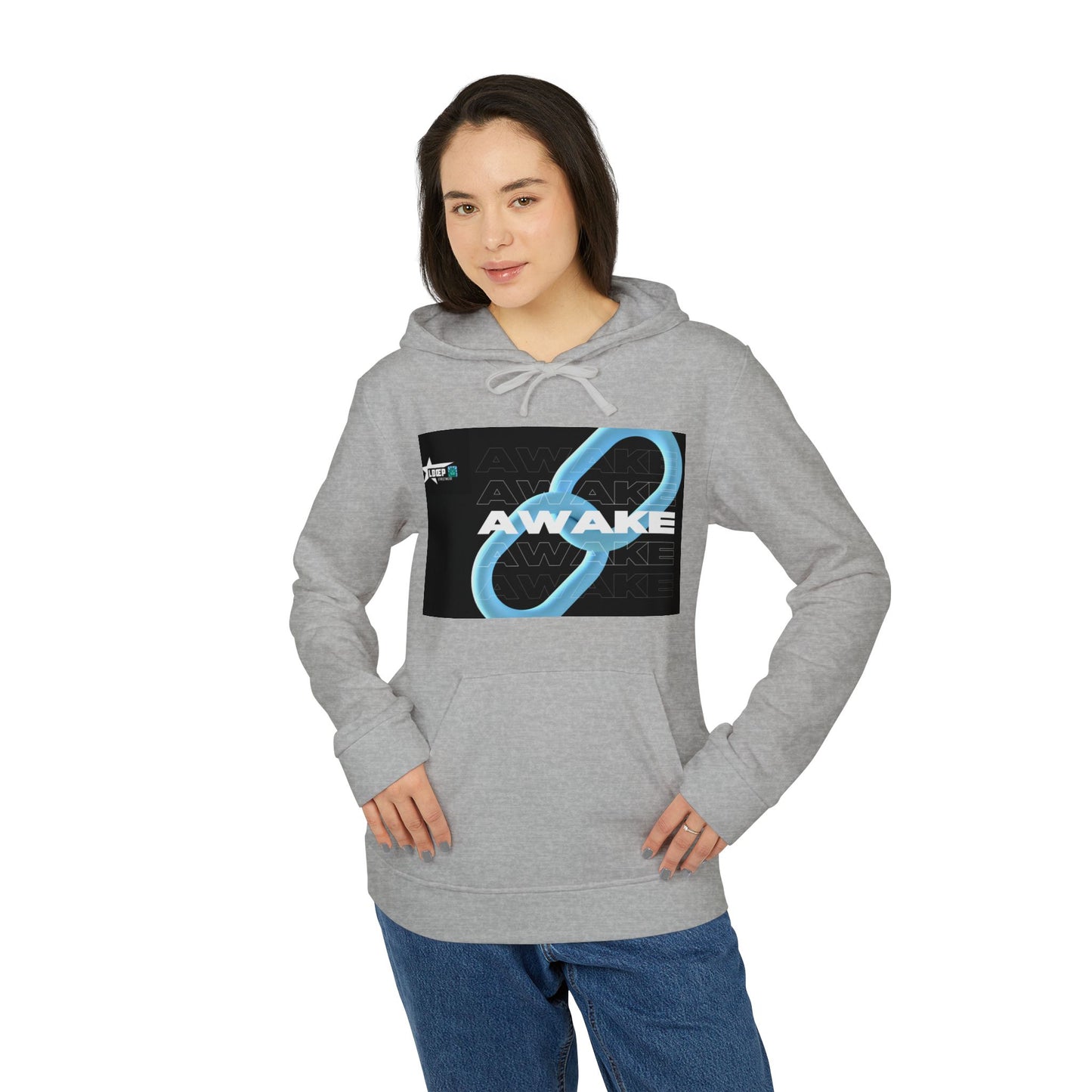 Adidas Unisex Fleece Hoodie - AWAKE & BOUNCE Graphic Design