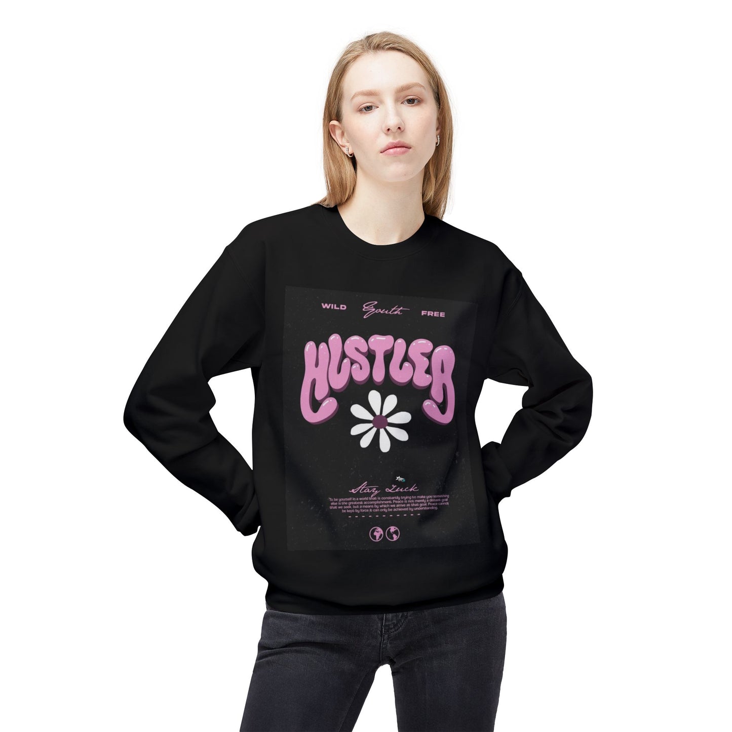 Hustler Vintage Style Crewneck Sweatshirt - Stay Wild & Free