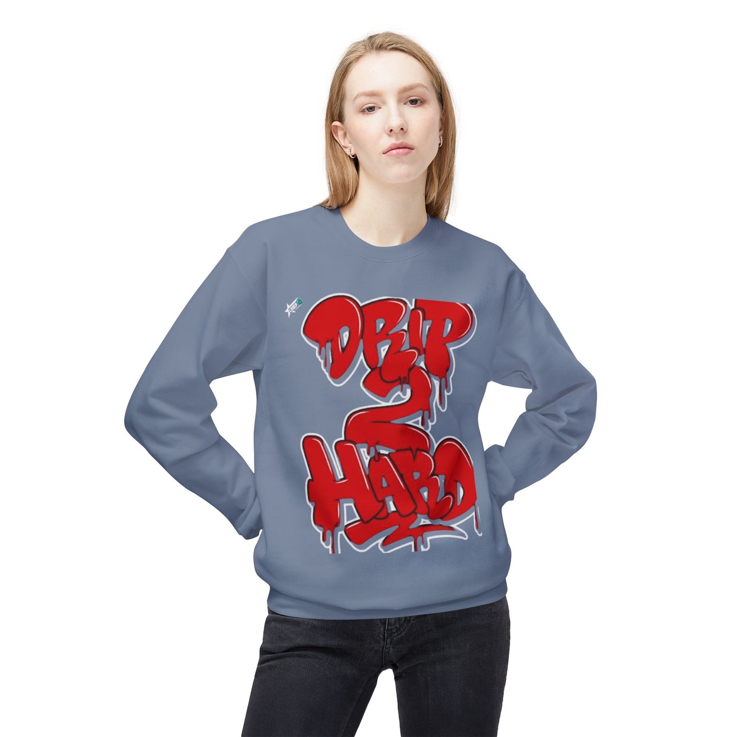 Drip & Hype Crewneck Sweatshirt - Unisex Softstyle Fleece