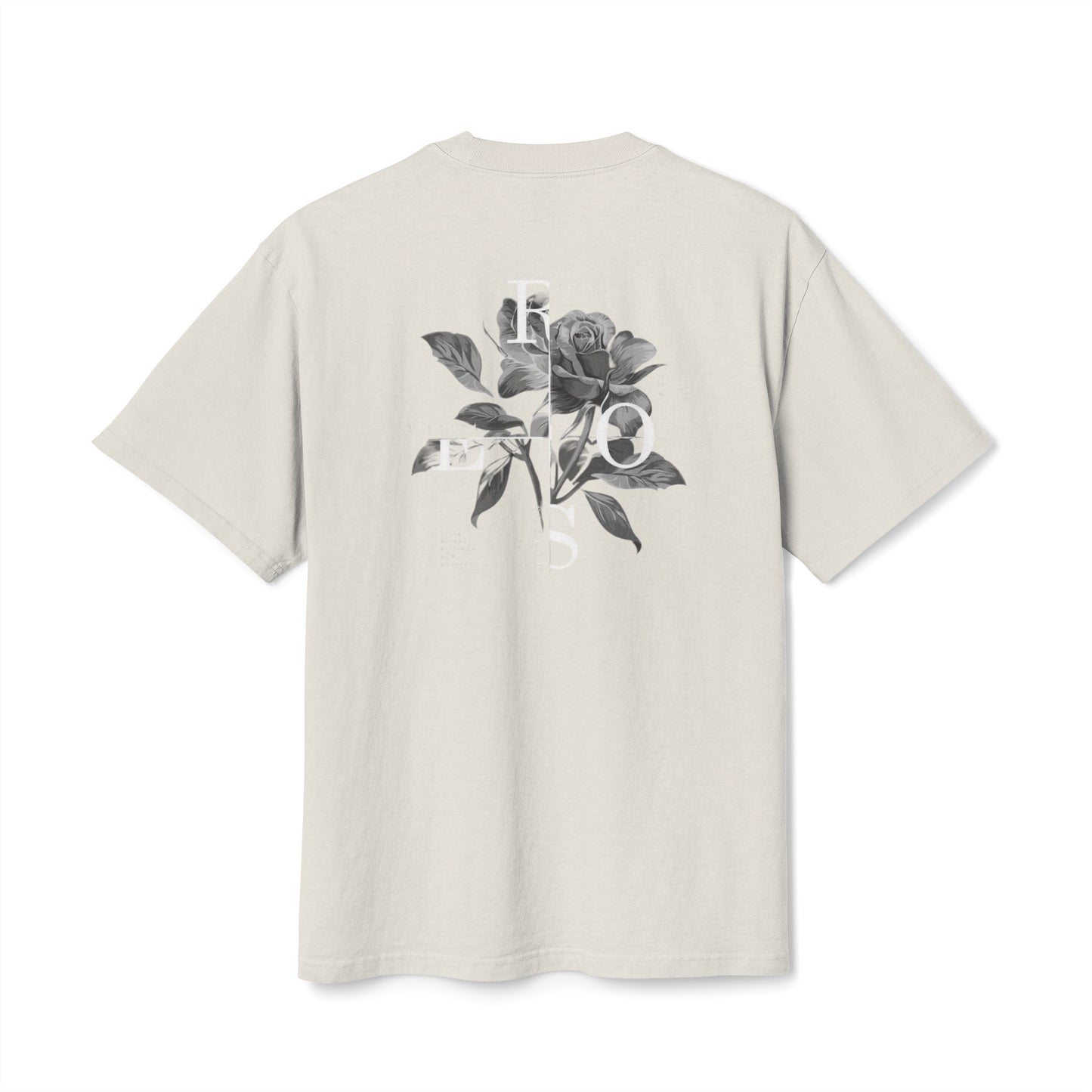 Unisex Heavy Faded Tee - Cherry Lips and Rose Graphic T-Shirt