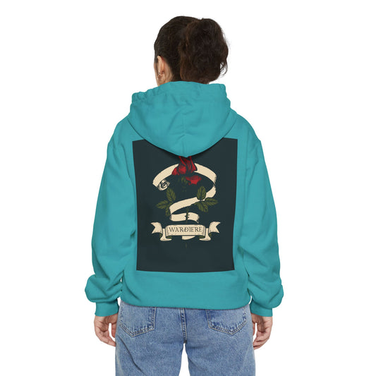 Unisex Garment-Dyed Hoodie with Vintage Bird Design