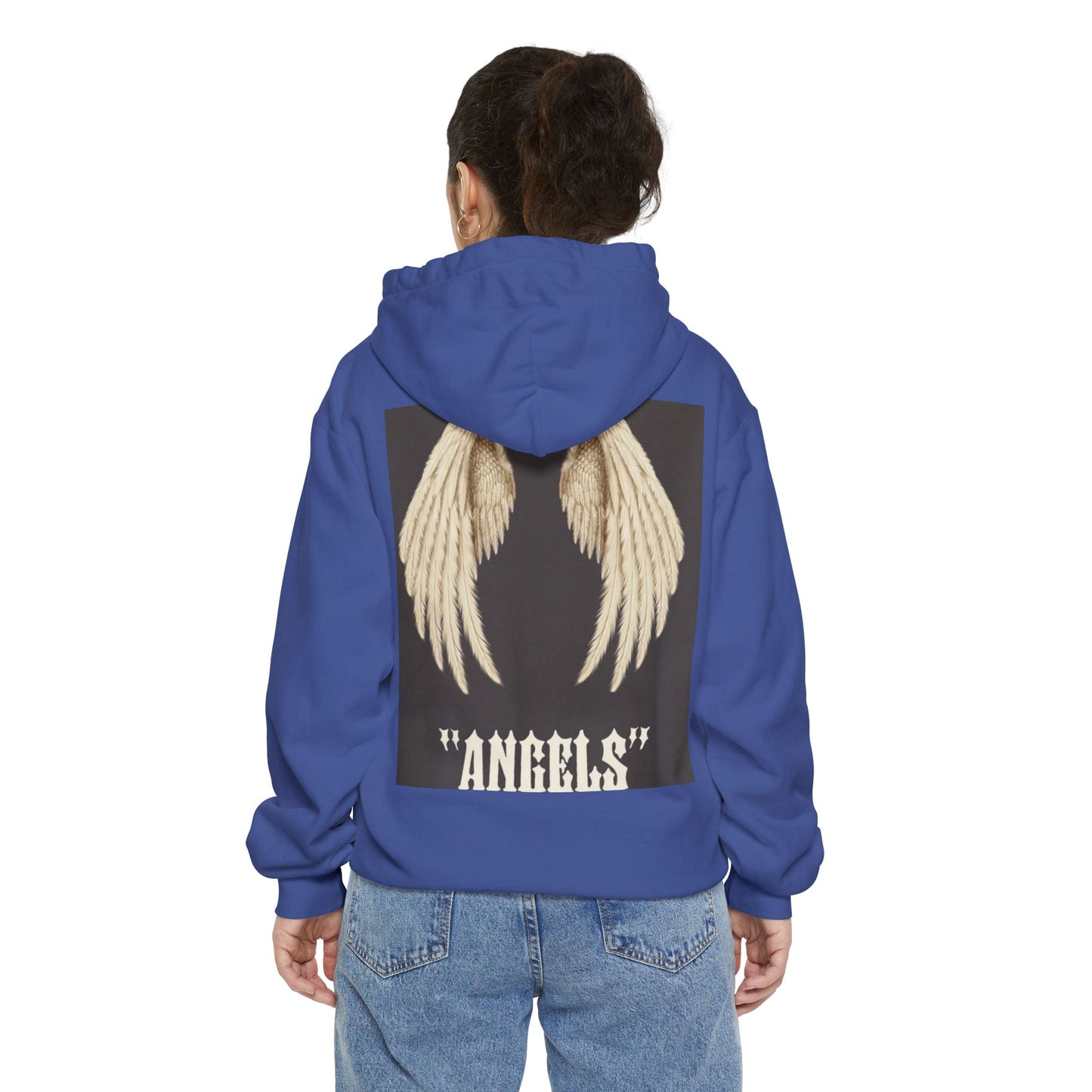 Unisex Garment-Dyed Hoodie - Streetwear with Encouraging 'Angels' Design