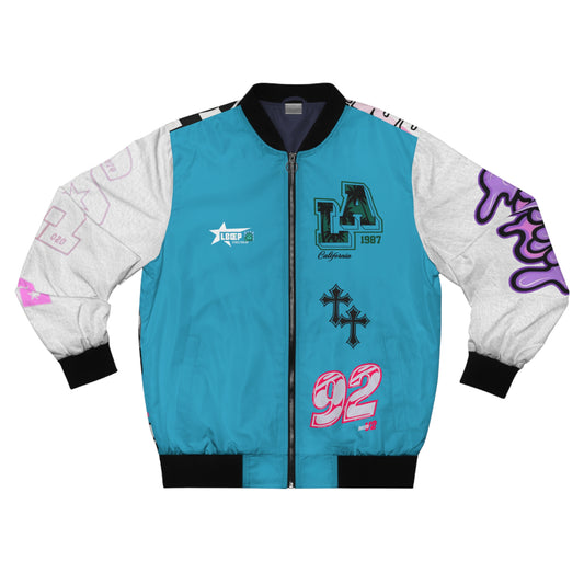 Retro Street Art Men's Bomber Jacket - Cool Urban Vibes