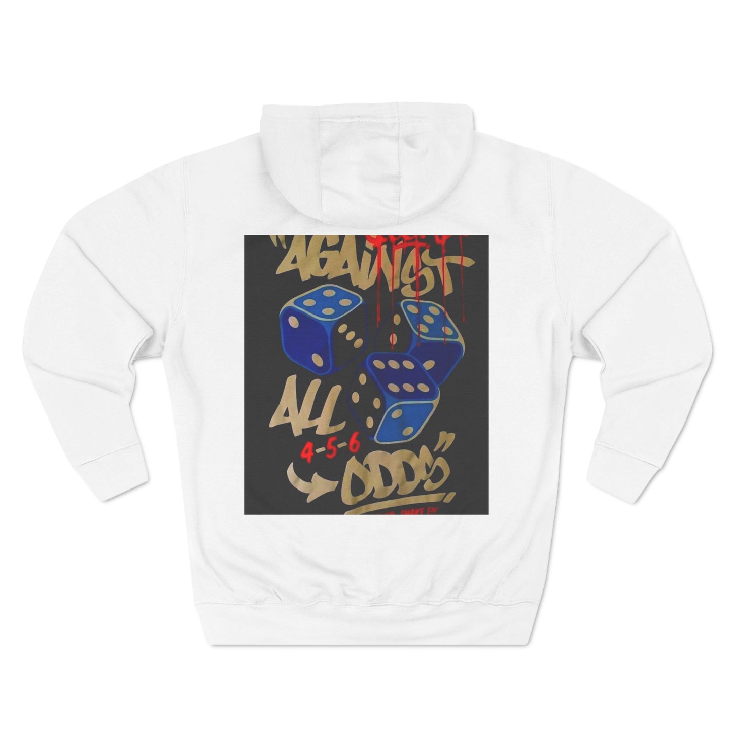 Unique Graphic Fleece Hoodie - Against All Odds Design