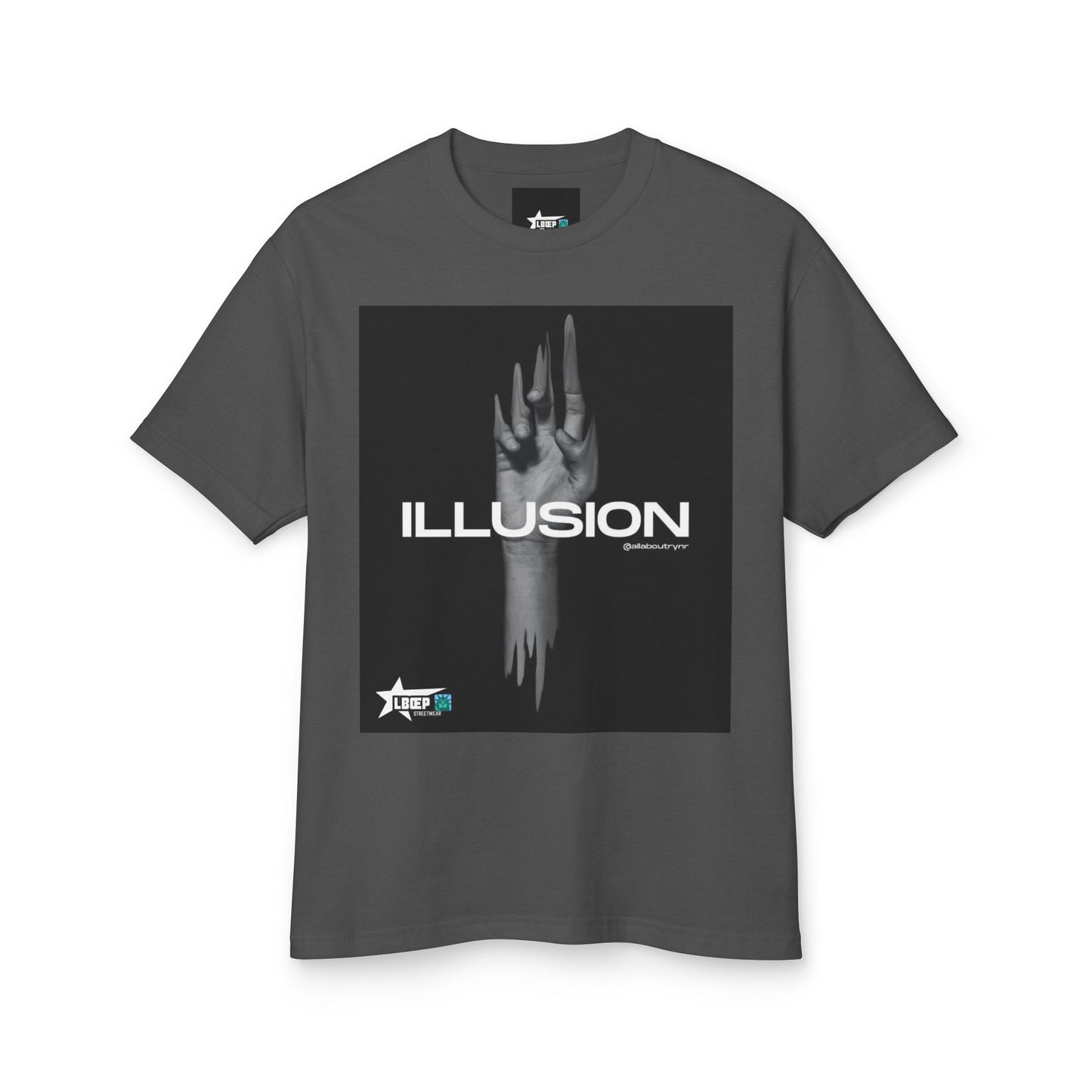Unisex Illusion Graphic Tee - Heavyweight Cotton T-Shirt for Trendsetters