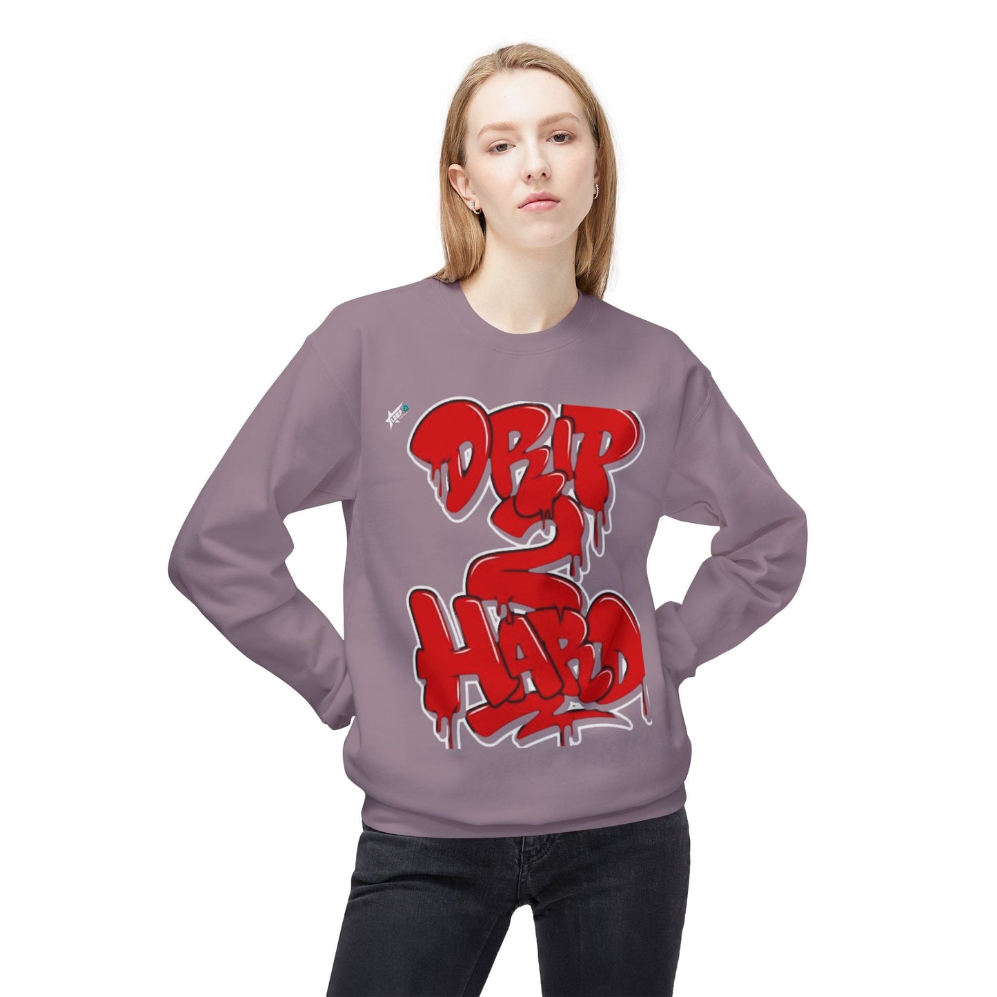 Drip & Hype Crewneck Sweatshirt - Unisex Softstyle Fleece