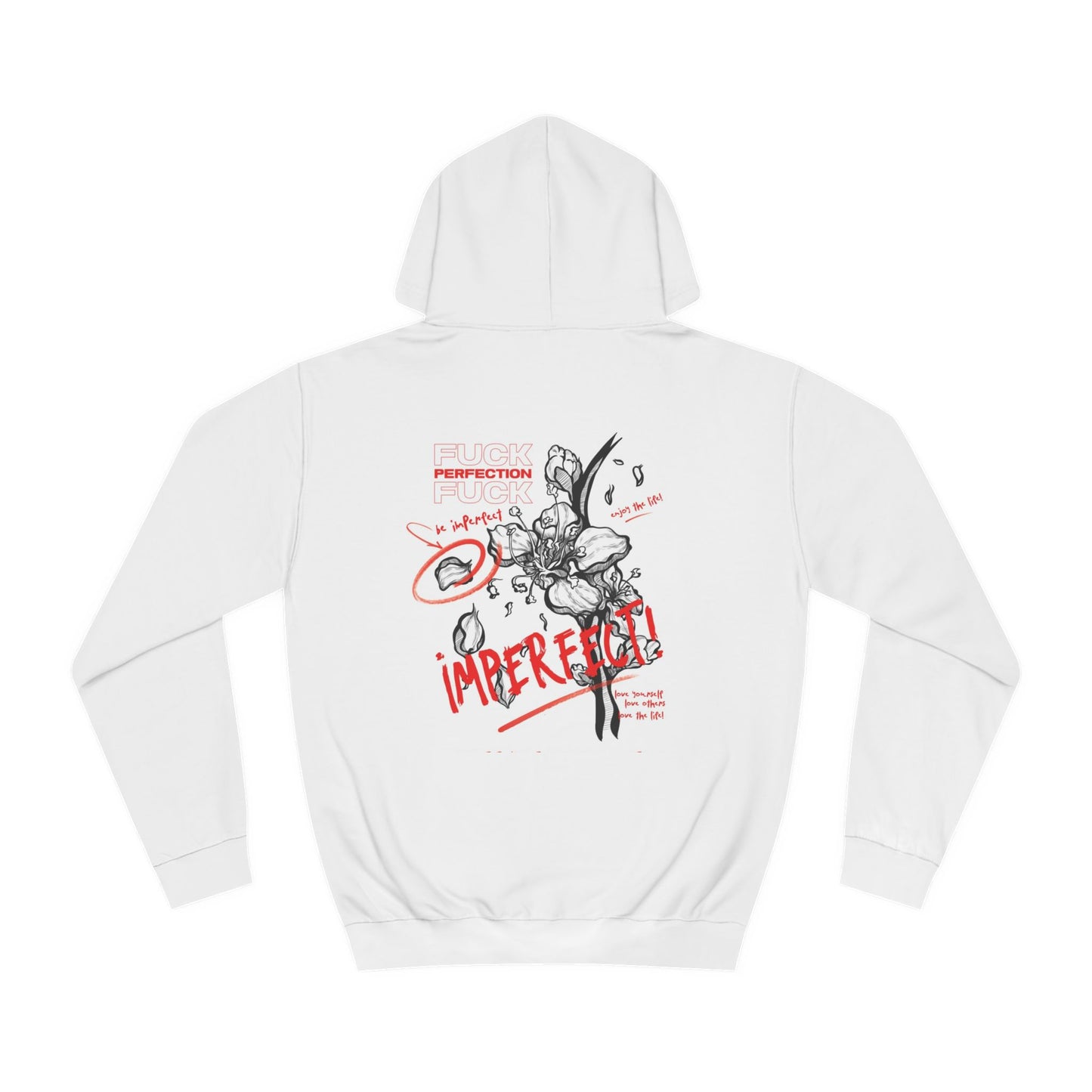 LBEP Streetwear Unisex College Hoodie - Embrace Imperfection Design