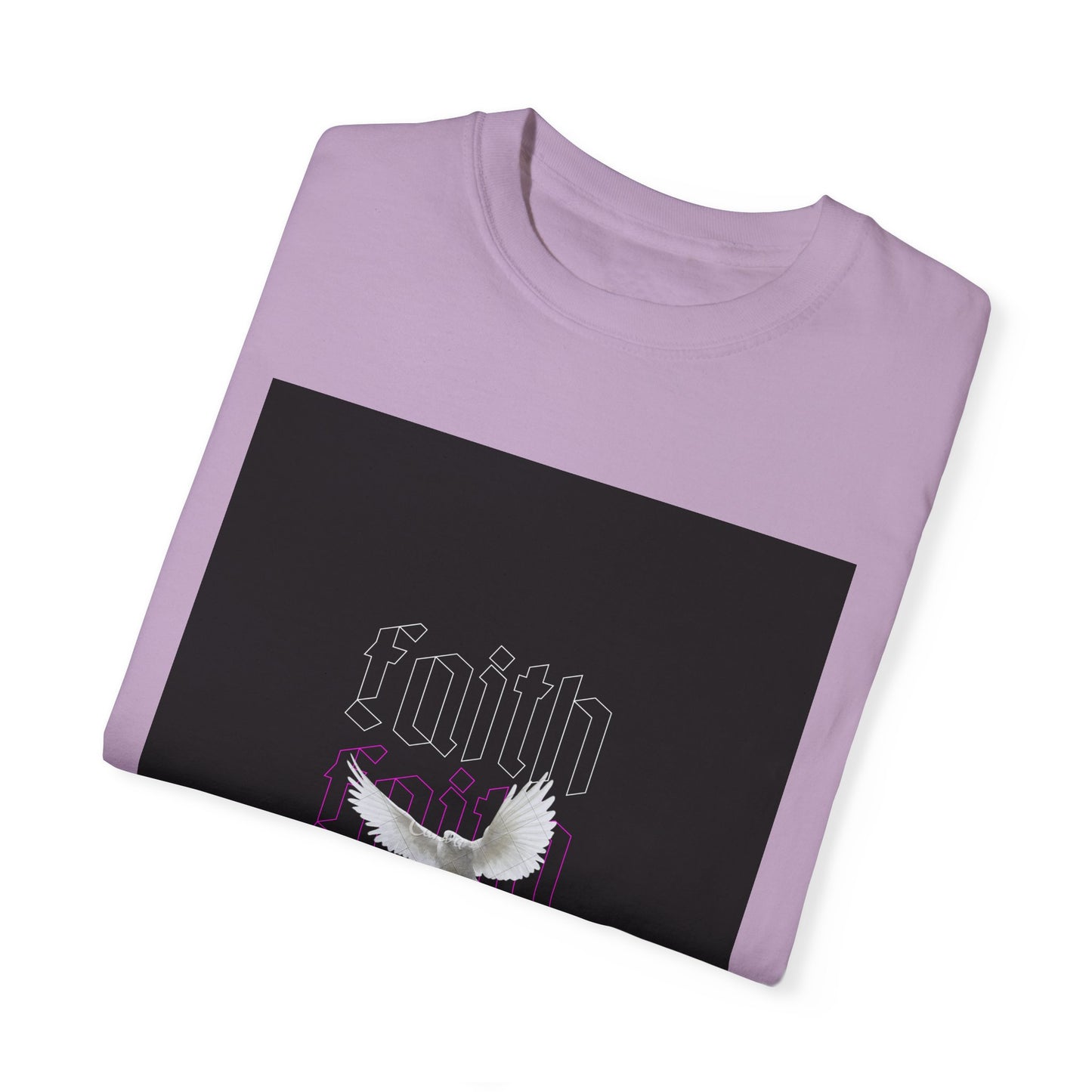 Unisex Garment-Dyed Faith T-Shirt - Inspirational Design with Dove - Perfect for Spirituality and Everyday Wear
