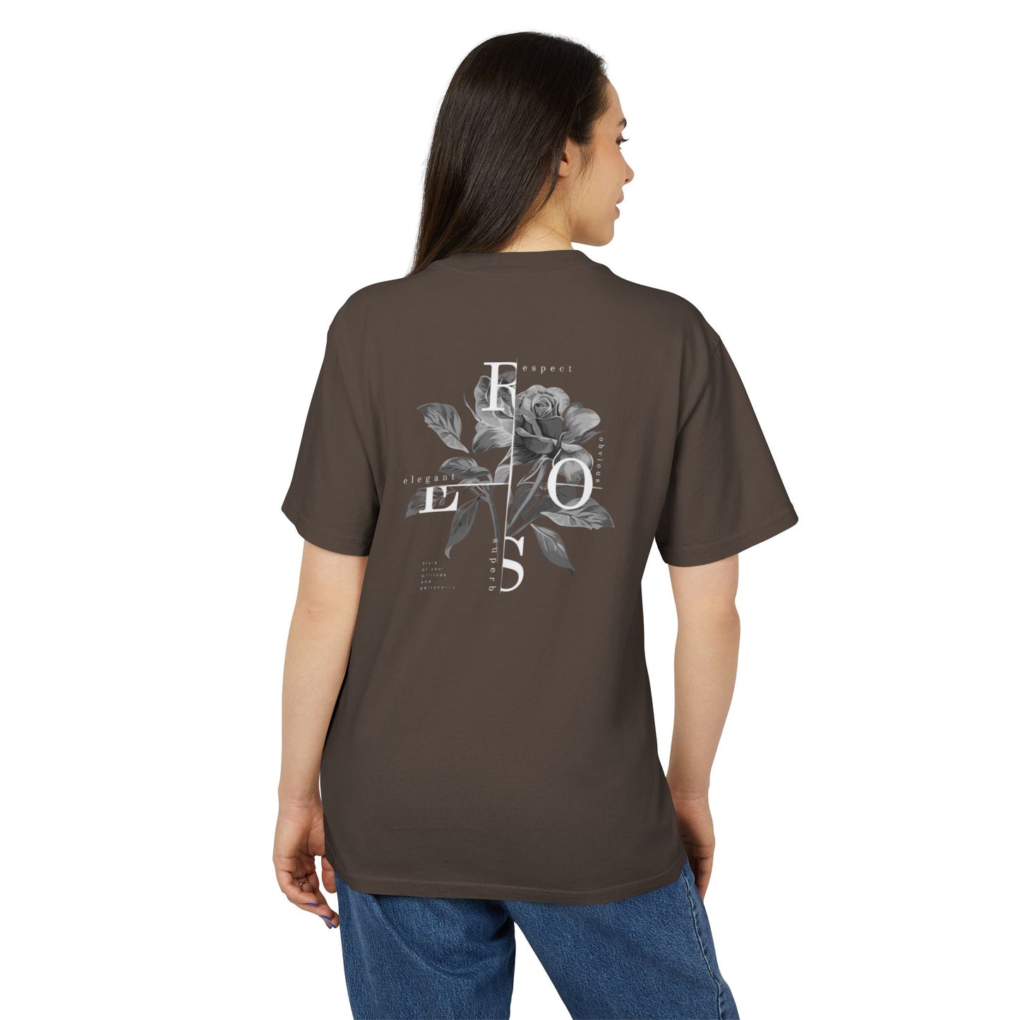 Unisex Heavy Faded Tee - Cherry Lips and Rose Graphic T-Shirt