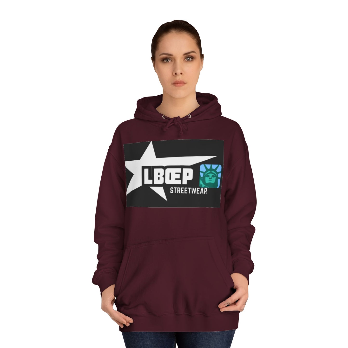 LBEP Streetwear Unisex College Hoodie - Embrace Imperfection Design