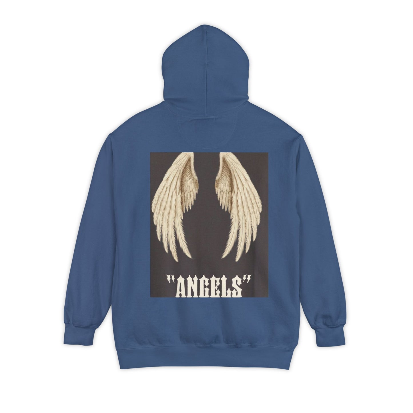Unisex Garment-Dyed Hoodie - Streetwear with Encouraging 'Angels' Design