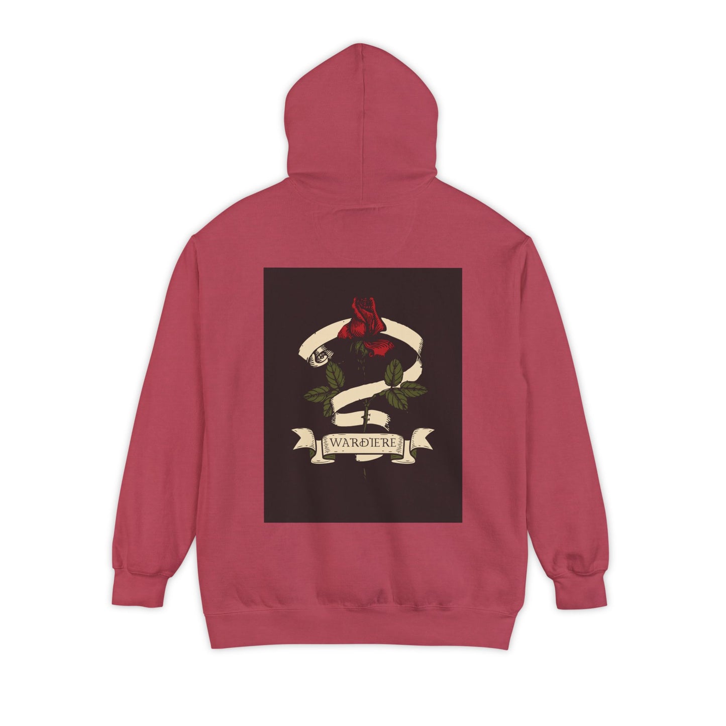 Unisex Garment-Dyed Hoodie with Vintage Bird Design