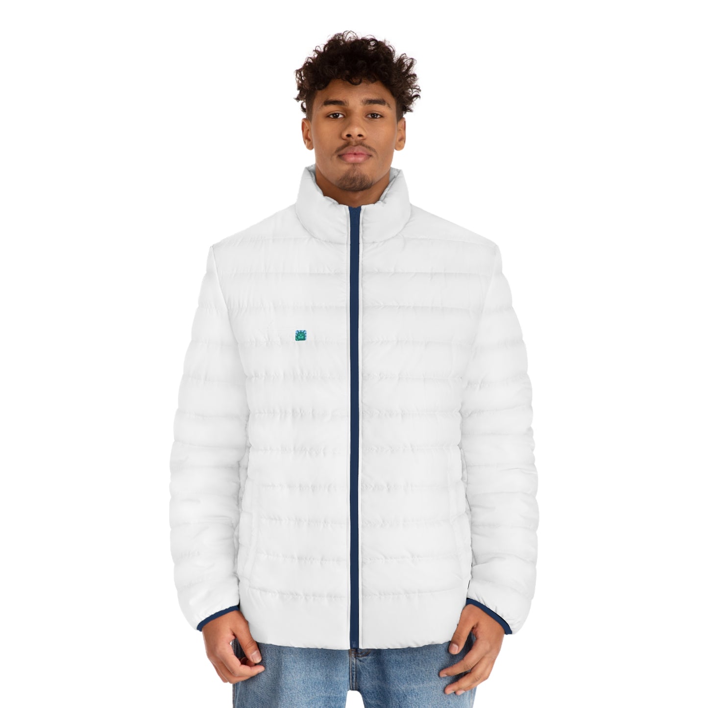 Men's White Packable Puffer Jacket — Lightweight Insulated Coat