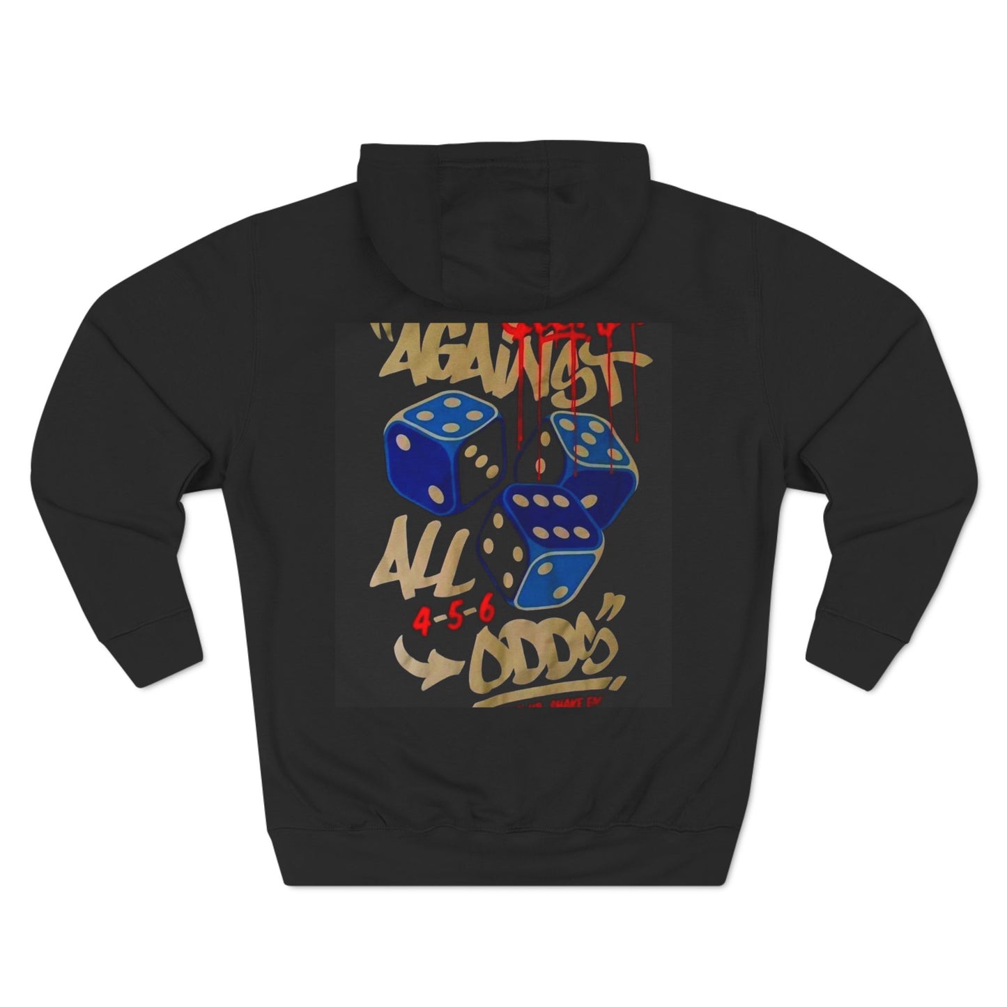 Unique Graphic Fleece Hoodie - Against All Odds Design