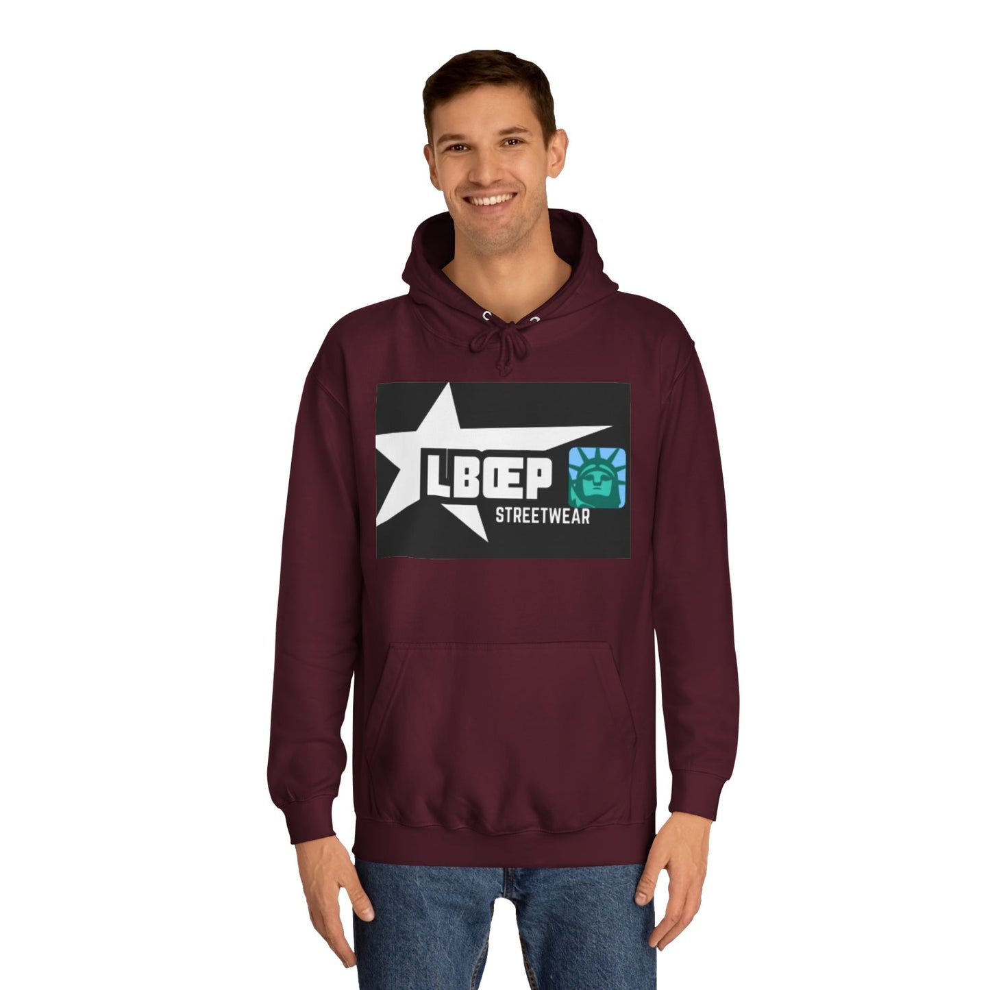 LBEP Streetwear Unisex College Hoodie - Embrace Imperfection Design
