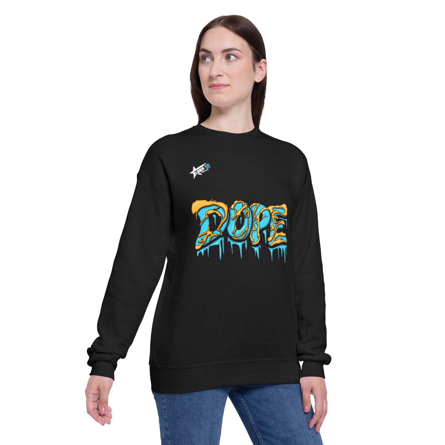 Colorful Graffiti 'DOPE' Unisex Drop Shoulder Sweatshirt