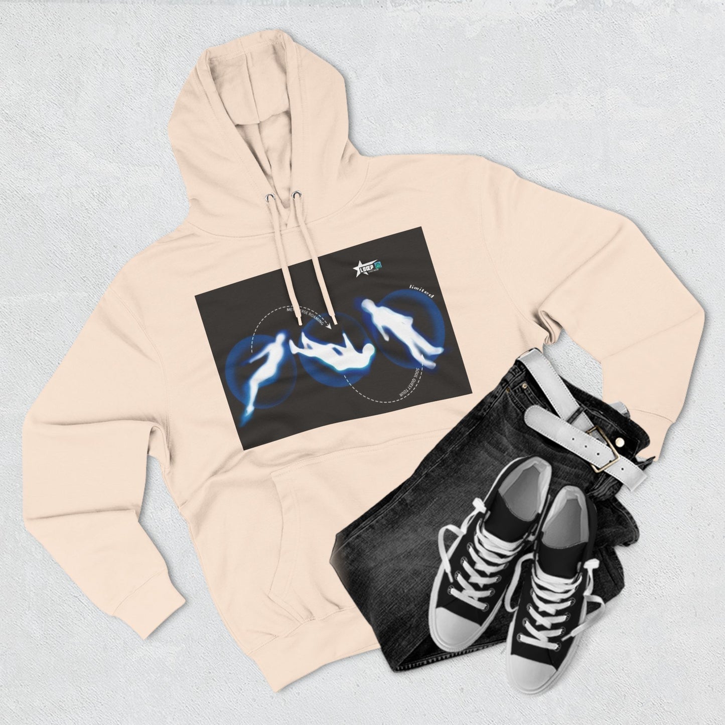 Unique Graphic Fleece Hoodie - Against All Odds Design