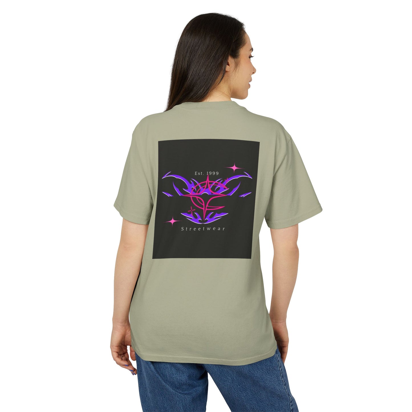 Unisex Heavy Faded Tee - Artistic Hand Design & Retro Streetwear Graphic