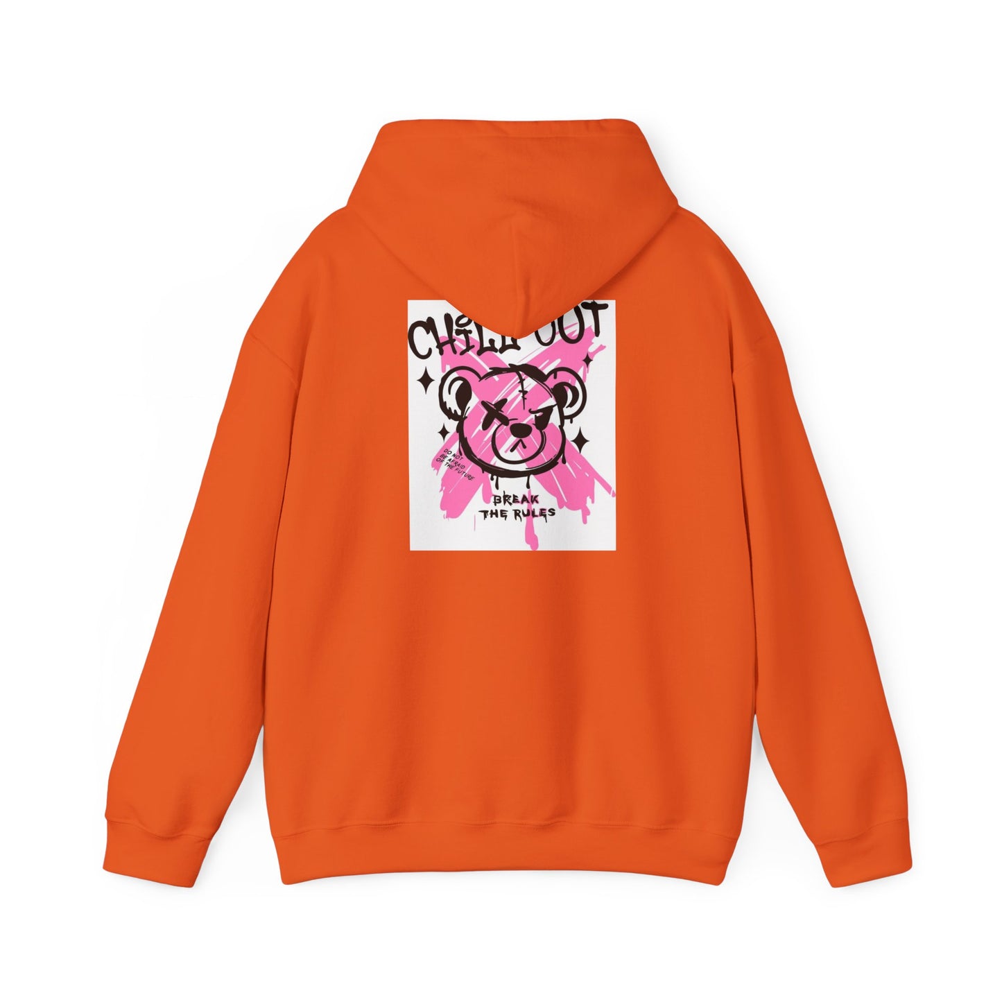 Chill Out Graphic Hoodie - Unisex Heavy Blend™ Sweatshirt with Playful Bear Design
