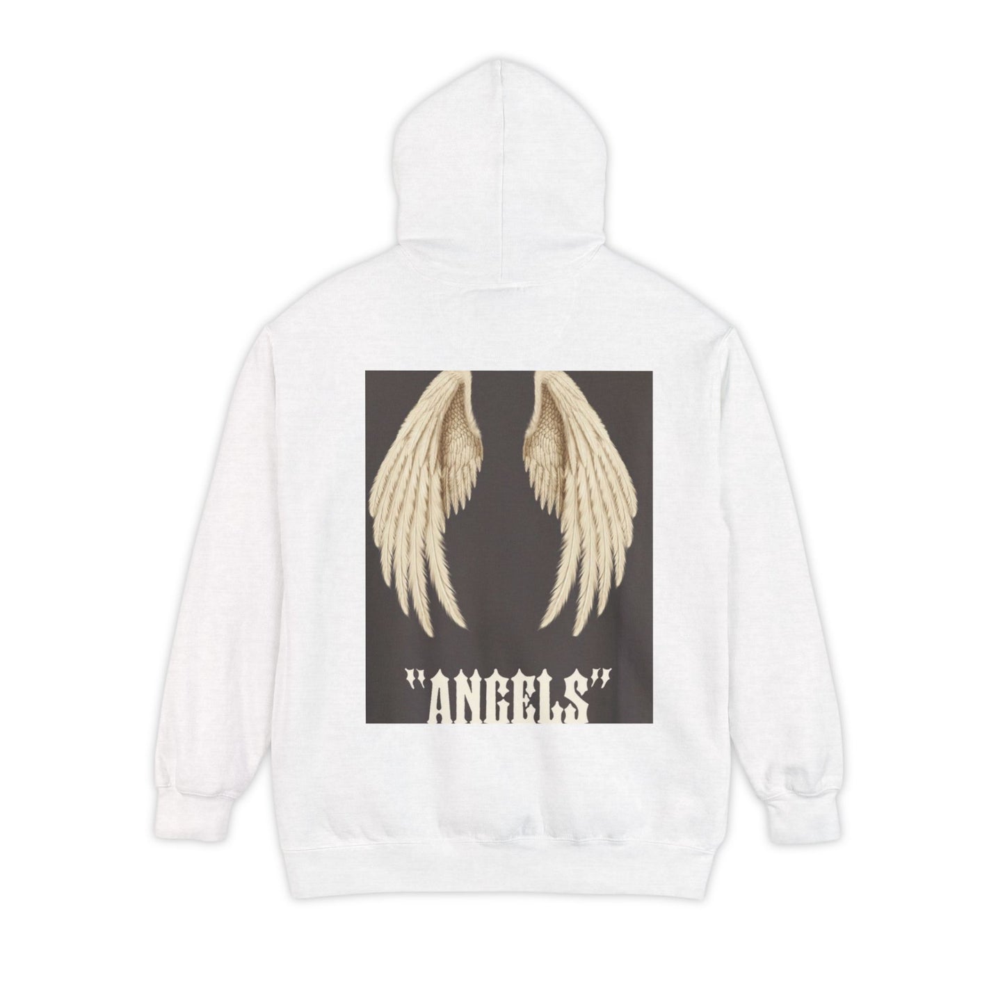 Unisex Garment-Dyed Hoodie - Streetwear with Encouraging 'Angels' Design